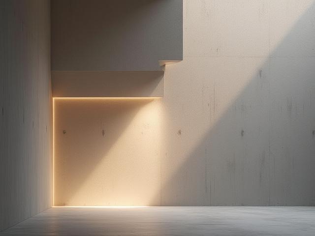 壁と一体化したシームレスな照明デザイン