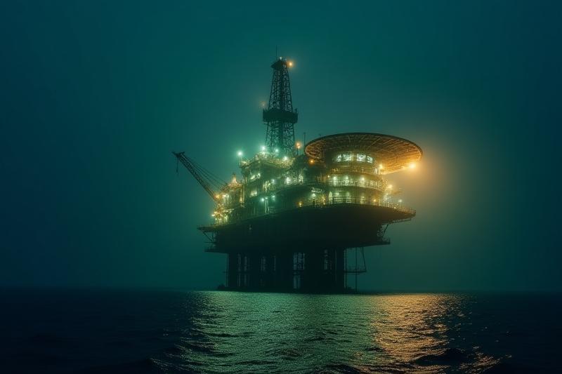 海上油田プラットフォームの照明システム