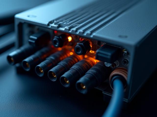 高効率・サージ保護機能を備えた専用電源ユニットのクローズアップ